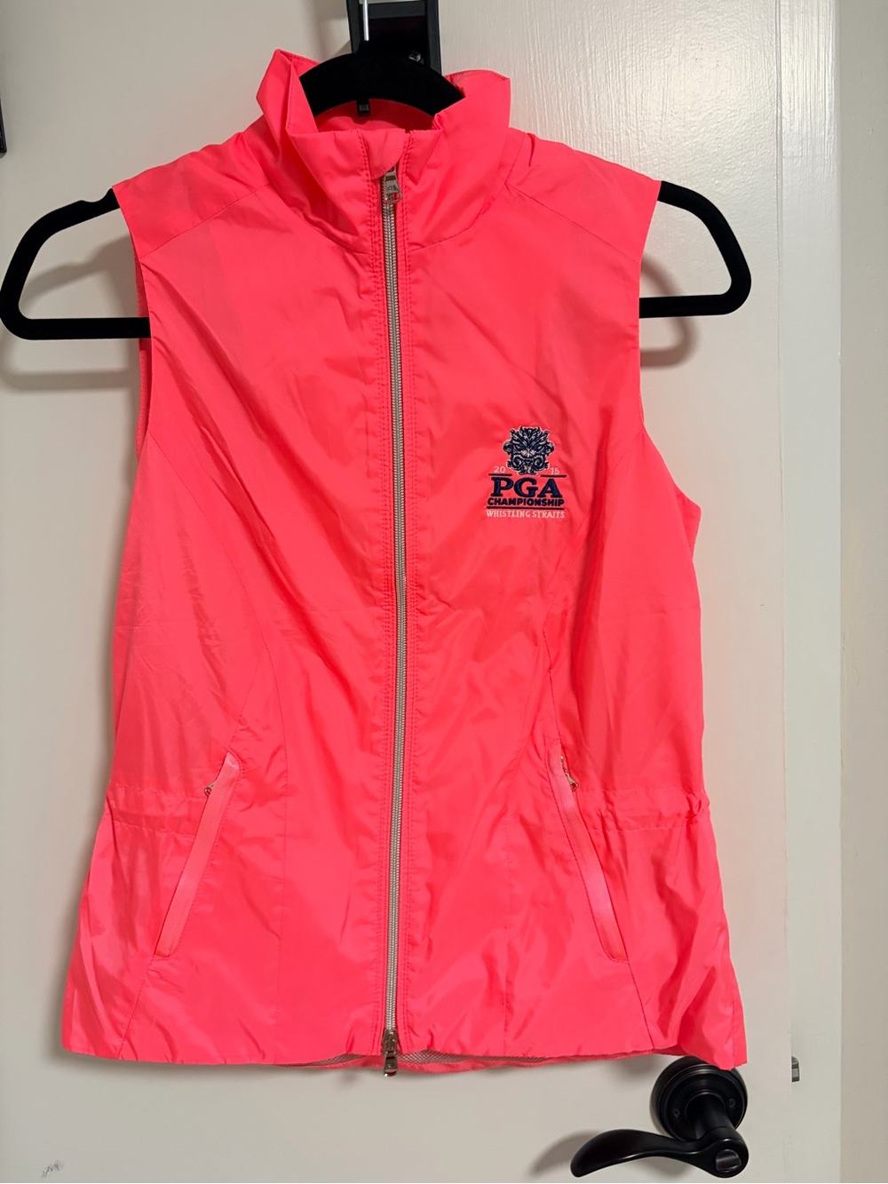 Polo Golf PGA Neon Pink Sleeveless Windbreaker Vest